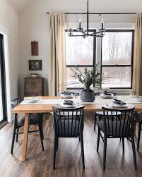 Rus Black Dining Chair In 2020 Oak Dining Table Modern Farmhouse Dining Room Black Dining Chairs