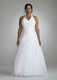 As Is Soft Halter Plus Gown With Side Drape David S Bridal Davids Bridal Wedding Dresses Wedding Dresses Wedding Gown Preservation