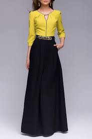 Elegant Black And Yellow Color Combo Modest Fashion Beautiful Dresses Fashion
