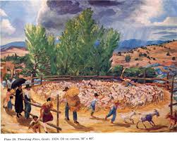 John French Sloan Threshing Floor Santa Fe 1924