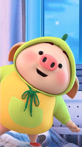 3 warna lucu hadiah untuk anak kartun besar hidung babi berbentuk via. Pig Gambar Hiasan Lucu Babi