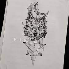 Geometric Wolf Anazhthsh Google Geometric Wolf Tattoo Wolf Tattoos Geometric Wolf