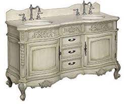 Antique red copper double handles bathroom sink faucet vanity mixer tap gnf252. Belle Foret Bf80044r Double Basin Bathroom Vanity Antique Parchment A French Provincial Bathroom Vanity French Provincial Bathroom French Country Bathroom