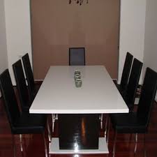 Without the leaf, there were grooves left in each side of the table. Granite Dining Table At Best Price In India