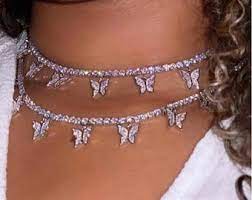 Choker Collar Necklace Women Etsy Butterfly Jewelry Necklace Girly Jewelry Choker Necklace