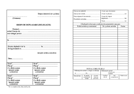 Cheltuieli de deplasare (cheltuieli efectuate conform documentelor anexate) diferenta. Pdf Ordin De Deplasare Interna Marian Pot Academia Edu