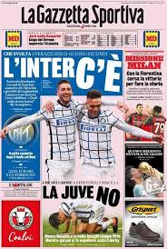 La pagina ufficiale de la gazzetta dello sport, il quotidiano. La Gazzetta Dello Sport L Inter C E La Juve No