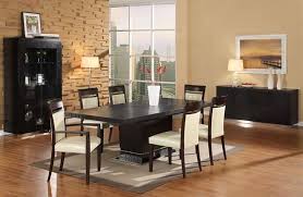 Wenge Matte Finish Modern Dining Room W Pedestal Base Table Dining Room Furniture Modern Contemporary Dining Room Furniture Dining Room Chairs Modern