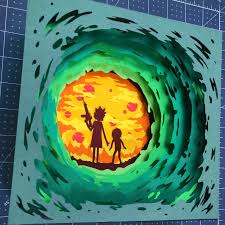 Official rick and morty merchandise can be found at zen monkey studios, and at ripple junction. Rick And Morty Artwork Made From 10 Layers Of Paper Nextfuckinglevel