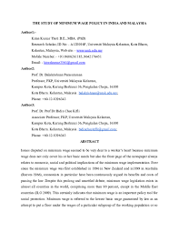 If you wish to use a diploma or higher qualification, you. Doc The Study Of Minimum Wage Policy In India And Malaysia Kiran Kumar And Profesor Dr Balakrishnan A L Parasuraman Academia Edu