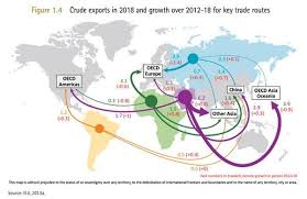 The Changing Global Oil Trade Map Energy Veooz 360 Ap Human Geography World Geography Map