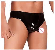 Strapon Dildo Black Latex Male Underwear Strap on Hollow Penis Extender  Reusable Condom for Men - China Male Underwear and Penis Extender price