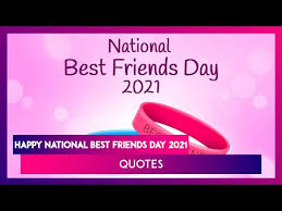 Collection of newest international youth day messages and national youth day wishes, swami vivekananda jayanti wishes to share on facebook, whatsapp. Happy National Best Friends Day 2021 Heart Warming Quotes About Best Friends And Friendship Youtube
