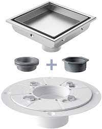 Maybe you would like to learn more about one of these? Buy Ushower 6 Inch Square Shower Drain Tile Insert Flat Cover 2 In 1 Brushed Nickel 304 Stainless Steel Shower Floor Drain Includes Drain Flange Kit Online In Indonesia B07mnzlgx7