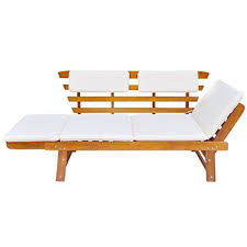 Tidyard 2 In 1 Outdoor Sonnenliege Gartenbank Sitzbank Multifunktionsbank Stil Massives Akazienholz Gartenliege Fur Gart Aussensitzbank Gartenbank Sonnenliege