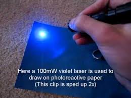 High Powered Laser Draws On Photo Sensitive Paper Youtube