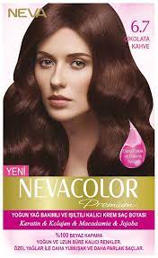 neva color premium sac boyasi 6 7 cikolata kahve sac boyasi kolajen sac