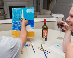 Couples Painting Date Night At Home: Paint & Sip Couple'S Edition | Paint  And Sip, Romantic Home Dates, Wine And Paint Night