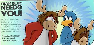 On friday, team blue 2 opens at the stage. Team Blue S Rally 2 Club Penguin Wiki Fandom