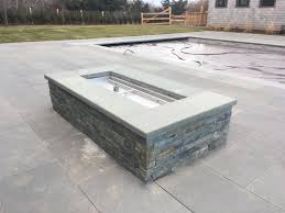 Rectangular Gas Fire Pit W Stone Veneer Nantucket Rectangular Gas Fire Pit Gas Firepit Custom Fire Pit