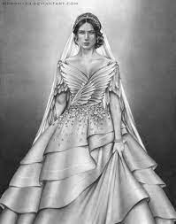 Our Friends At Mockingjay Net Have An Amazing Piece Of Fan Art A Drawing Of Katniss In Her Wedding Dress Http Hunger Games Hunger Games Exhibition Katniss