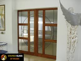 There was excess caulk on the door glass. Sliding Door Inside Modern Dining Room Miami By Stained Glass Of Miami Houzz