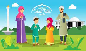 Nah, dalam artikel ini setidaknya saya sudah menyiapkan beberapa kumpulan dari ucapan selamat hari raya idul. Selamat Hari Raya Idul Fitri Is Another Language Of Happy Eid Mubarak In Indonesian Cartoon Muslim Family Celebrating Eid Al Fitr Kartun Idul Fitri Ilustrasi Kartun