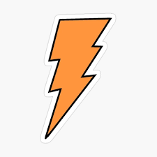 Orange Lightning Bolt Sticker By Pags18 Red Lightning Lightning Bolt Lightning