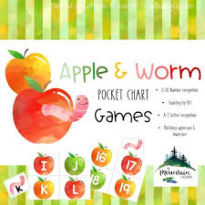 Apple Worm Pocket Chart Games
