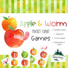 apple worm pocket chart games