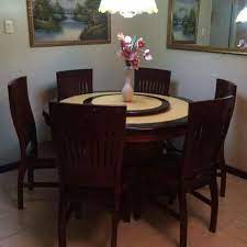 A new dining table and chairs can never be used all the time. Dining Table Round 6 Seater 2nd Hand Furniture Home Living Furniture Chairs On Carousell