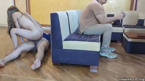 Young Wife is Unfaithful to her Cuckold Husband with his Brother in Law  while he is Playing NTR - XNXX.COM