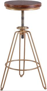 Diy simple stools using pallet and metal bar. Williston Forge Industrial Bar Stool Vintage Adjustable Swivel Metal Stool Wood Seat Rustic Farmhouse Kitchen Cafe Stool Wayfair
