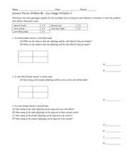 Genetics worksheet the first two are already done. Hs 4 Genetics Problems 6 Sl Name Date Period Directions Thatfollow Showyourwork Normal Female Carrierfemale Colorblindfemale Xcxc Xcxc Xcx Course Hero