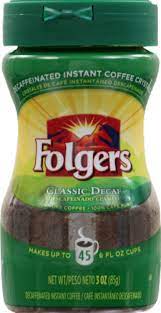 And at the end of the day when it was revealed which coffee we selected through the blind tasting, i picked folgers instant coffee, classic decaf. Folgers Classic Decaffeinated Instant Coffee Crystals 3 Oz Foods Co