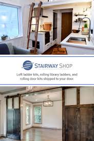 Loft Ladder Kits Rolling Library Ladders And Rolling Door Kits New Homes Home Metal Homes