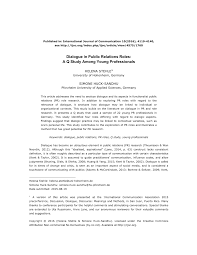Part of leo burnett malaysia (on behalf of alibaba g arcelormittal archer daniels midland. Pdf Dialogue In Public Relations Roles A Q Study Among Young Professionals