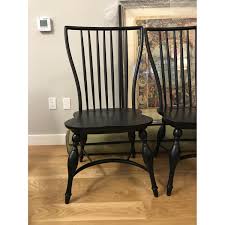 Set of six mid century modern windsor tall spindle back dining chairs in cherry at 1stdibs. Modern Solid Wood Black Windsor Dining Chair Aptdeco