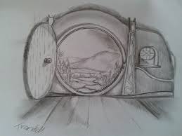 My Drawin Of The Hobbit Open Door Into Shire By Tristankendell On Deviantart Hobbit Tattoo Lord Of The Rings Tattoo The Hobbit
