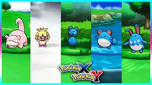 Azurill spins its tail as if it were a lasso, then hurls it far. Pokemon X Y Slowpoke Smoochum Azurill Marill Azumarill Locations Youtube