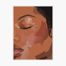 Woman Black Art Sticker