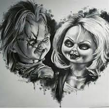 Chucky coloring pages from chibi chucky and tiffany by sonicshadowlover13 on deviantart. Chucky Bride Coloring Pages Shefalitayal