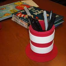 Cat In The Hat Hat Pen Pencil Holder 6 Steps With Pictures Cat In The Hat Hat Pencil Holder Seuss Classroom