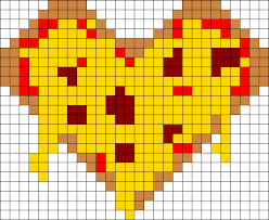 Pizza Heart Perler Bead Pattern Bead Sprite Avec Images Dessin Pixel Perles Hama Perle