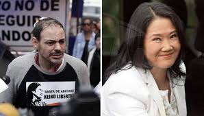 Keiko fujimori arrives at a lima courthouse with her husband mark villanella on tuesday (afp photo/luka gonzales). Keiko Fujimori Mark Vito Villanella Mi Huelga Terminara Cuando Tenga A Mi Esposa En Mis Brazos Politica Ojo