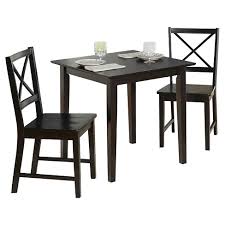 Designed for smaller kitchens or dining areas, it includes a table and 2. 3pc Cross Back Dining Set Black Buylateral Target