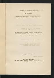 Inventory of the Church Archives of Maryland. Protestant Episcopal: Diocese  of Maryland