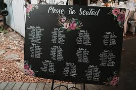 Rich Berry And Navy Rustic Wedding Reception Chalkboard
