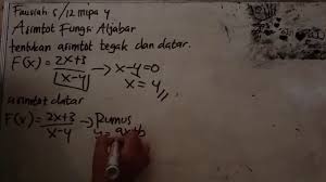 Materi matematika tingkat smp, sma maupun kuliah, bisa dilihat dulu aja. Pembahasan Soal Asimtot Fungsi Aljabar Dan Trigonometri Fausiah Xii Mipa 4 13 Youtube