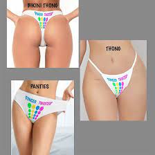 Amazon.com: Finger Twister Custom Personalized bikini Thong Printed Sexy  Fun Funny bikini Thong Lingerie (M, Panties, White) : Handmade Products